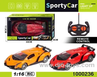 1:164-way Remote Control Racing Car with Lights (no electricity included)