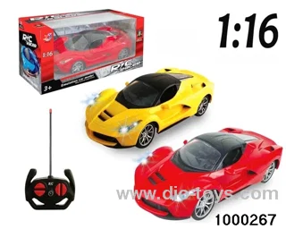 1:164-pass Remote Control Racing Car with Lights (electric included)