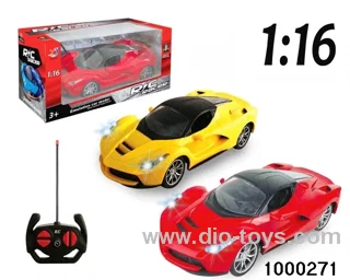 1:164-way Remote Control Racing Car with Lights (no electricity included)