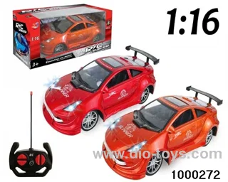 1:164-way Remote Control Racing Car with Lights (no electricity included)