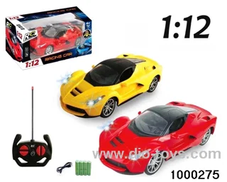 1:124-way Remote Control Racing Car with Lights (electric included)