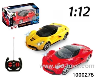 1:124-way Remote Control Racing Car with Lights (no electricity included)