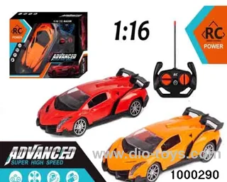 1:164-way Remote Control Racing Car with Lights (no electricity included)