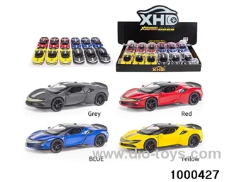 12pcs 1:32 pull back alloy car with light&sound