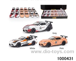 12pcs 1:32 pull back alloy car with light&sound