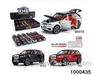12pcs 1:32 pull back alloy car with light&sound
