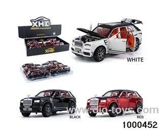 6pcs 1:24 pull back alloy car with light&sound