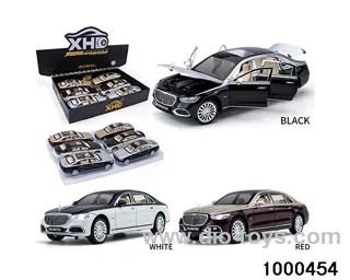 6pcs 1:24 pull back alloy car with light&sound