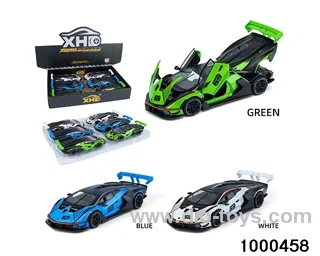 6pcs 1:24 pull back alloy car with light&sound