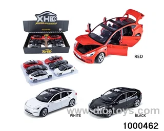 6pcs 1:24 pull back alloy car with light&sound