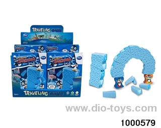 Penguins fold ice in display box