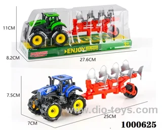 An inertial off-road farmer hauls a plow