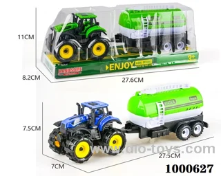 An inertial off-road farmer hauls water tanks