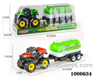Inertial all-terrain farmer's truck tows water tanks