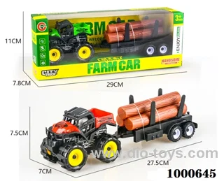 Inertial ATV farmer hauls wood strips
