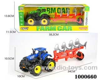 An inertial off-road farmer hauls a plow