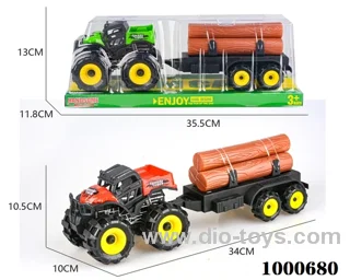 Inertial ATV farmer hauls wood strips