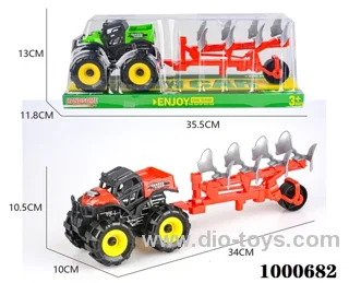 Inertial ATV farmer hauls plow truck
