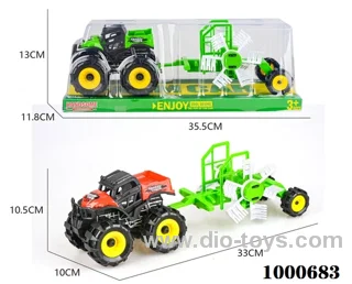 Inertial all-terrain farmer's truck tows windmill