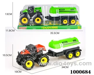 Inertial all-terrain farmer's truck tows water tanks