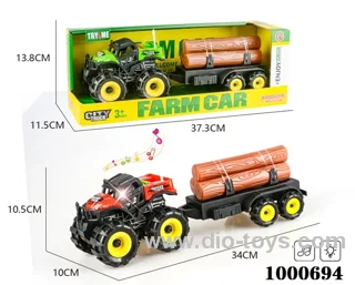 Lights and Music Inertia ATV farmer truck towing wooden strips