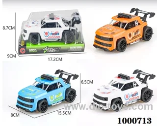 Large inertial frame pickup police car