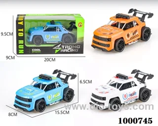 Large inertial frame pickup police car