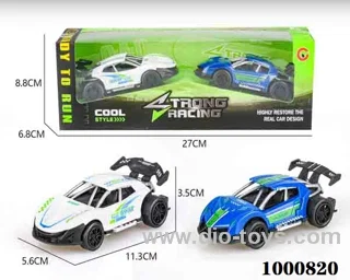 Small two mounted boomerang frame police car