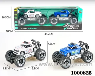Small two mounted inertial skeleton off-road pickup truck, Jeep (police car)