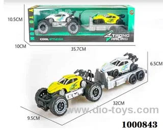 Small inertial skeleton off-road sports car police car carrying rebound police car