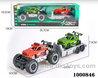 Small inertial frame off-road Jeep police car carrying Jai Jeep police car