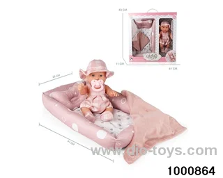 12-inch doll (full enamel)+cotton bed+accessories in window box