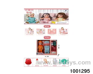 14-inch enamel doll suit in Hand box