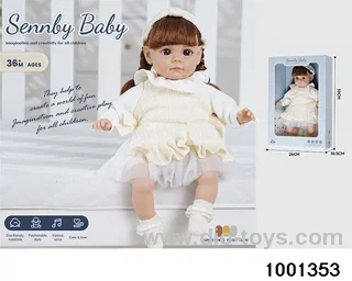 14-inch cotton doll (6-tone IC) in window box