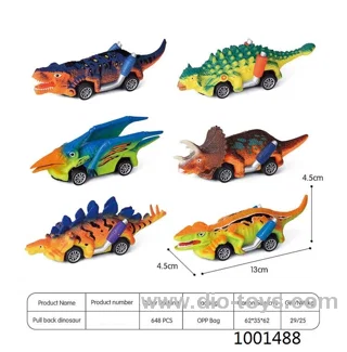 Dinosaur Toy Pull Back Car toys in color box