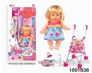 4-tone 9-inch doll with cart in window box