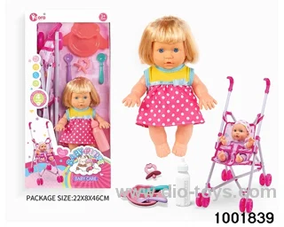 4-tone 9-inch doll with cart in window box