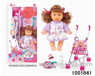 4-tone 9-inch doll with cart in window box