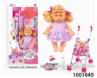 4-tone 9-inch doll with cart in window box