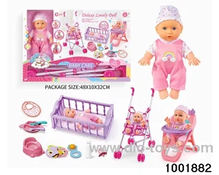 3-in-1 four-tone 9-inch doll suit in window box