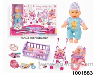 3-in-1 four-tone 9-inch doll suit in window box