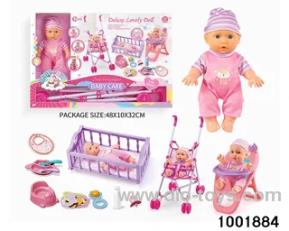 3-in-1 four-tone 9-inch doll suit in window box