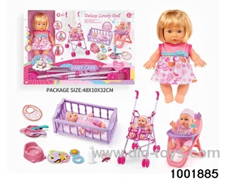 3-in-1 four-tone 9-inch doll suit in window box