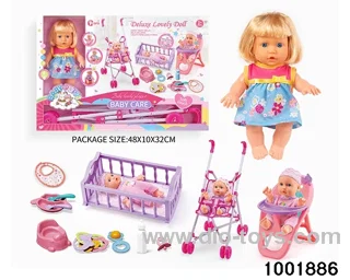 3-in-1 four-tone 9-inch doll suit in window box