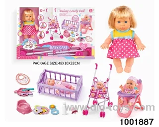 3-in-1 four-tone 9-inch doll suit in window box