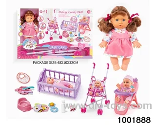 3-in-1 four-tone 9-inch doll suit in window box