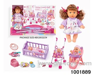 3-in-1 four-tone 9-inch doll suit in window box