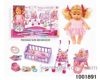 3-in-1 four-tone 9-inch doll suit in window box
