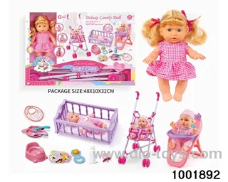 3-in-1 four-tone 9-inch doll suit in window box