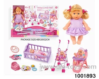 3-in-1 four-tone 9-inch doll suit in window box
